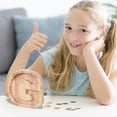 thumbnail image 1 of Danhjin Personalized Wooden Name Money Box Wooden Deposit Box Twenty Six English Letters Room Decor, 1 of 6