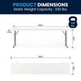 thumbnail image 3 of 18''W x 96''L Granite White Plastic Folding Training Table, 3 of 9