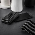 thumbnail image 2 of Thyme & Table, Ceramic Ribbed Butter Dish, Black, 2 of 6
