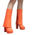 thumbnail image 1 of LSLJS Oversized Pants Boots Round Toe Waterproof Platform High Heels Thick Solid Leather Candy Colored Fashion Boots, 1 of 9