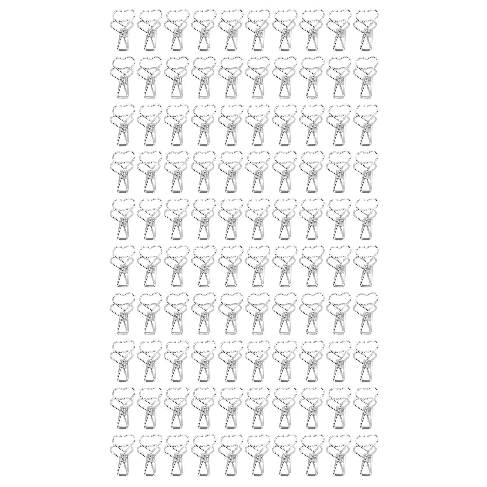 Pinces pour Reliure, Mini Trombones à Longue Queue pour Vêtements pour Documents Or,Argent