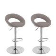 thumbnail image 1 of CorLiving Round Open Back Adjustable Fabric Barstool, set of 2, 1 of 9