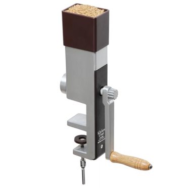Moulin à Grains, Broyeur de Farine de Blé, Bavures Métalliques en Acier Inoxydable (Moulin à Grains à Manivelle)