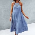 thumbnail image 1 of Robes pour Femmes Été 2024 Surdimensionné Printemps et Col Suspendu Dentelle Creuse Jupe Décontractée 50 % de Réduction Liquidation!, 1 of 7