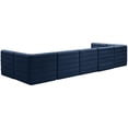 thumbnail image 3 of Meridian Furniture Quincy Sectionnel Modulaire en Velours Bleu Marine, 3 of 27