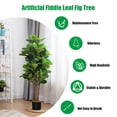 thumbnail image 4 of Costway 5ft Artificial Fiddle Leaf Fig Tree Indoor Outdoor Office Decorative Planter, 4 of 8