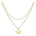 thumbnail image 1 of SIfdSeng Women's Fashion Heart Letter Necklace 26 Letters Circular Double Layer Neck Chain, 1 of 5