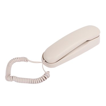Landline Telephone, Beige Wall Mountable Telephone, With Telephone Wire, Elevator For Home
