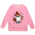 thumbnail image 4 of GDREDA Chandails à Capuchon Tendance pour Filles Chandails pour Enfants Stylés Mignons Imprimés Col Rond Manches Longues pour Usage Quotidien Rose, 5-6 Ans, 4 of 4