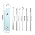 thumbnail image 3 of Yhmxh Home Gadgets-Bathroom Accessories-New Home Essentials Stainless Steel Ear Pick Set Of 6 - Leather Case Included With Ear Cleaner Spring Ear Earwax Removal Tools For Ear Care ear pick, 3 of 7