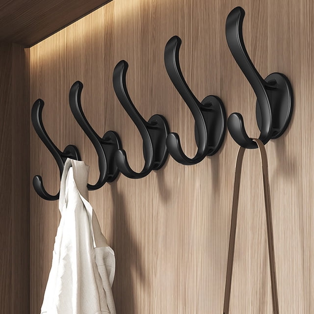 Chmadoxn Shoe Rack for Closet, 5 Sets Of Non Perforated Clothes Hooks For Entering The Wardrobe Clothes Hooks For Hanging The Wall And Coat Hooks For Hanging The Wall Plastics Multi functional hook