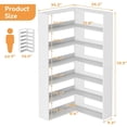 thumbnail image 2 of Industrial Corner Bookshelf 6-Tier | 35.2" L-Shaped Tall Bookcase for Living Room, 2 of 7