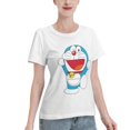 thumbnail image 2 of T-Shirt Basique à Manches Courtes pour Femmes Doraemon, 2 of 6