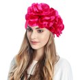 thumbnail image 1 of Femmes Décontracté Grandes Fleurs Uni Chapeau de Tête Casquette Couvre-Chef Turban Musulman Casquette Couvre-Chef Ample, 1 of 4