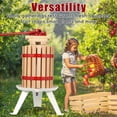 thumbnail image 4 of AKDSteel Stainless Steel 1.6 Gallon Manual Fruit Press – Juice Extractor & Filter Bag for Wine, Cider, Oil (Apple/Grape/Honey), Triangular Base for Kitchen & Outdoor, 4 of 6