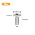 thumbnail image 2 of Unique Bargains Vis de Machine à Tête Ovale M6x16mm, Lot de 50 Vis à Tête Fraisée Légèrement Relevée en Acier Inoxydable 304, 2 of 5