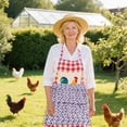thumbnail image 3 of Egg Collecting Chicken Print Gardening Apron Durable Polyester Farm Harvesting Poultry Care With Multiple Pockets Design, 3 of 4