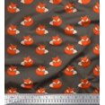 thumbnail image 1 of Soimoi Gray Rayon Fabric Fox Stripe Print Sewing Fabric Yard 42 Inch Wide, 1 of 3