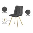 thumbnail image 4 of Meridian Furniture Annie Gray Velvet Dining Chair (Set of 2), 4 of 5