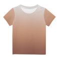 thumbnail image 1 of Plebaso T-Shirt à Manches Courtes pour Bébés Garçons Filles, Couleur Dégradée, Col Rond, Haut, Vêtements d'Été pour Bébé, 1 of 3