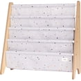 thumbnail image 1 of 3 Sprouts Recycled Fabric Kids Book Rack Storage Bookshelf Organizer in Light Gray Terrazzo for Ages 3+, 1 of 5