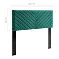 thumbnail image 2 of Modway Alyson Angular Channel Tufted Performance Velvet King / California King Headboard in Teal, 2 of 9