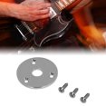 thumbnail image 1 of Metal Guitar Jack Socket Plate With Mounting Screws,  Look, For Electric Guitars, Basses And More, 1 of 8