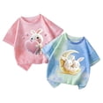 thumbnail image 1 of Jamicy T-Shirts pour Filles Mode Enfants Hauts Mignons pour Filles 2 Pcs Manches Courtes T-Shirts d'Été Mode T-Shirts Graphiques Col Rond Chandail Tee, 1 of 3