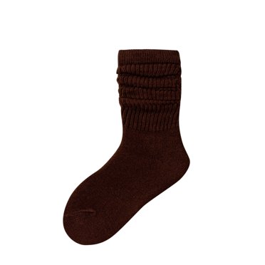 FAIWAD Toddler Solid Color Socks Boys Girls Stretchy Soft Knitted Socks Kids Athletic Cotton Mid Calf Socks
