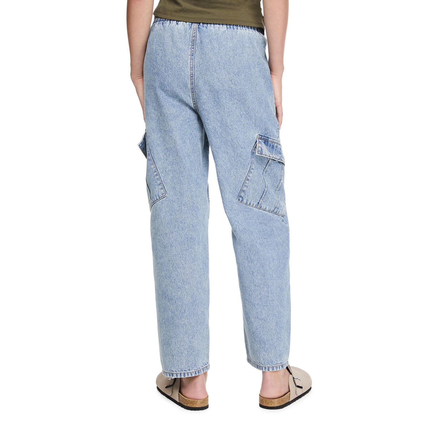 Pantalon cargo coupe baril à jambe large et noué la taille My Sister’s Closet pour filles