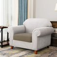 thumbnail image 2 of CHUN YI 1 Piece Cushion Cover Spandex Stretch Textured Grid Box Cushion Seat Slipcover, 2 of 6