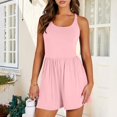 thumbnail image 2 of RKSTN Jumpsuits for Women Summer Fashion Solid Color Running Workout Rompers Exercise Gym Yoga Sprots Loose Fit Backless Jumpsuits 2024, 2 of 5