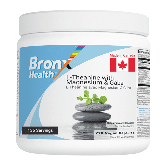 BRONX Gaba and L-Theanine with Magnesium 270 Vegan Capsules
