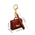 thumbnail image 3 of Stylish Leather Key Chain Pouch Handle Strap Coin Purse Bag Pendant Earphone Case Red Envelope, 3 of 5