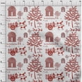 thumbnail image 4 of oneOone Cotton Cambric Red Fabric Asian Floral Block Sewing Craft Projects Fabric Prints by Yard 56 Inch Wide, 4 of 4