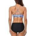 thumbnail image 4 of Charmo Maillots de Bain Bikini à Dos Nu pour Femmes, Col Montant, Deux Pièces, 4 of 6