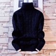 thumbnail image 1 of OmicGot New Men's Thick Turtleneck Sweater Pullovers Male Autumn Winter Solid Color High Neck Knitted Sweaters Knitwear M-3XL, 1 of 6