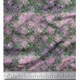 thumbnail image 1 of Soimoi polyester Crepe Fabric Curve Diamond Geometric Print Fabric by the Yard 42 Inch Wide, 1 of 3