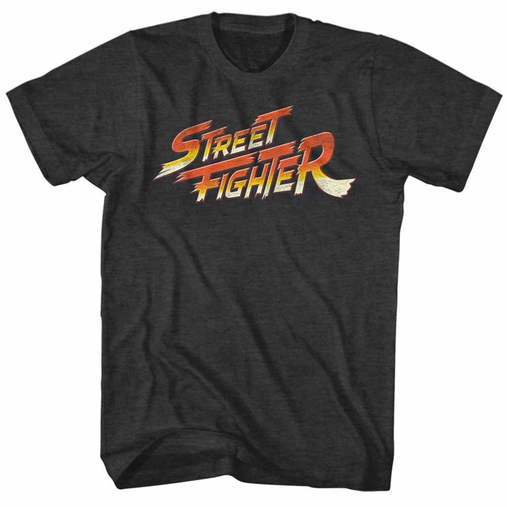 Street Fighter T-Shirt Noir à Logo - Petit