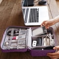 thumbnail image 2 of Waterproof Data Cable Storage Bags Travel Gadget Wires Organizer Zipper Pouch (Black), 2 of 6