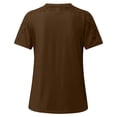 thumbnail image 5 of Blouses à Manches Courtes pour Femmes Femmes Dames Unies à Manches Courtes Col Rond Chandail à Enfiler Hauts en Dentelle Blouse Femmes Hauts à Manches Courtes Femmes Blouse à Manches Courtes Hauts à Épaules Dénudées pour Femmes, 5 of 5