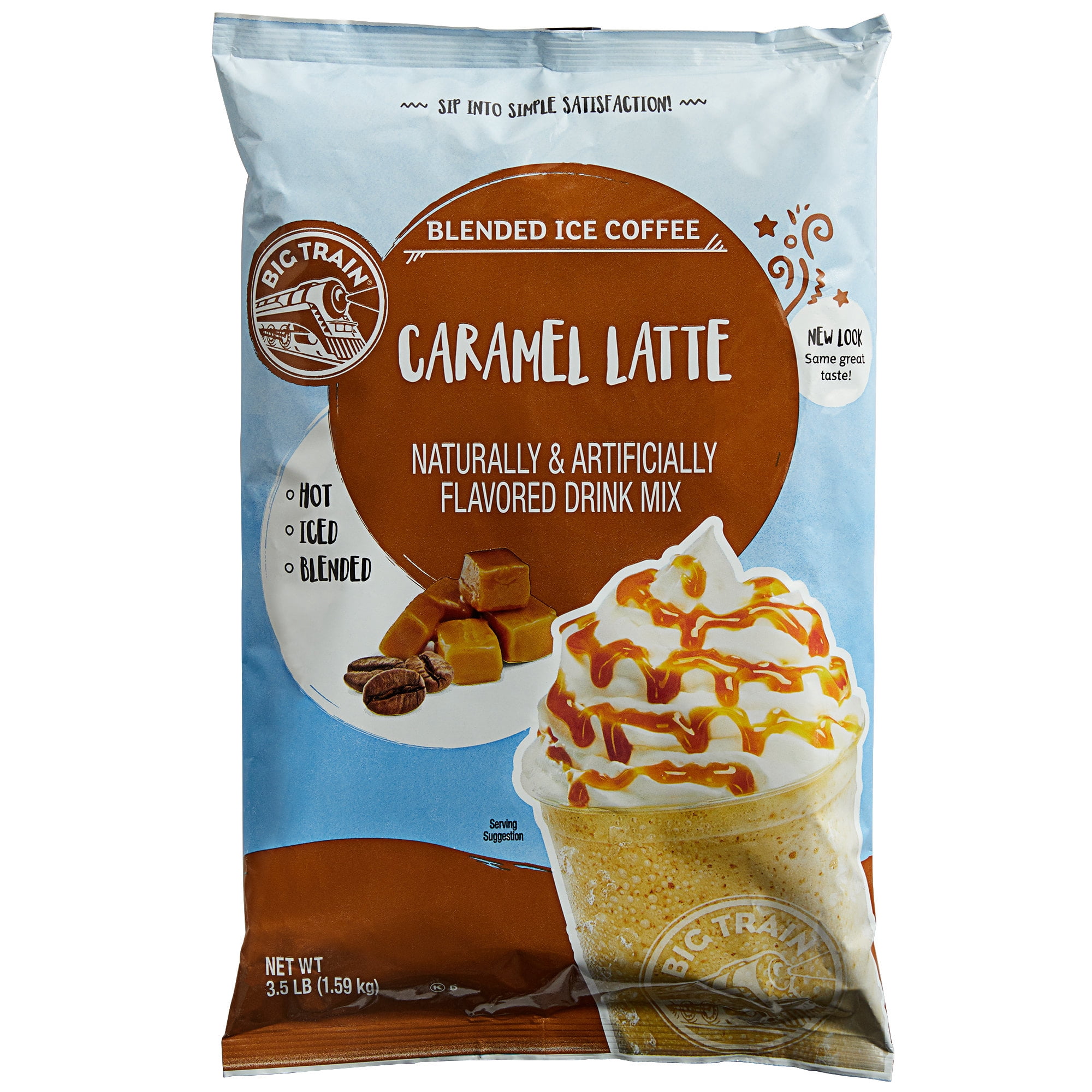 Big Train 3.5 lb. Caramel Latte Blended Ice Coffee Mix