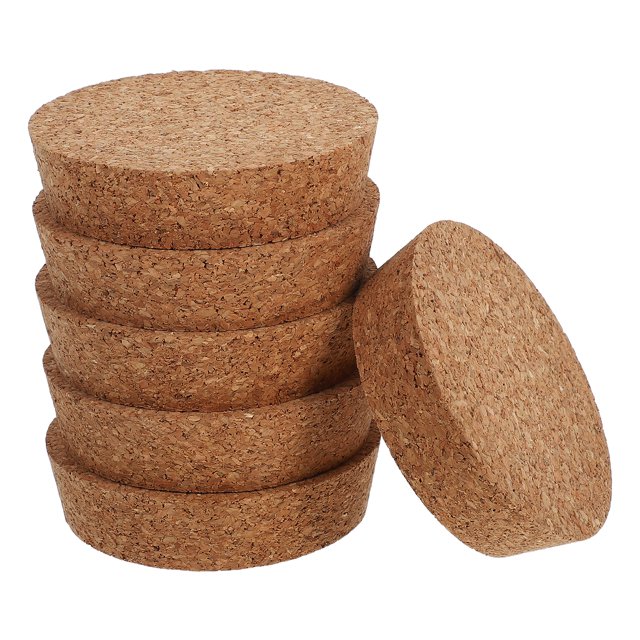 Miangastore Cork Stoppers Brown 6Pcs 3.34X3.34X0.79in