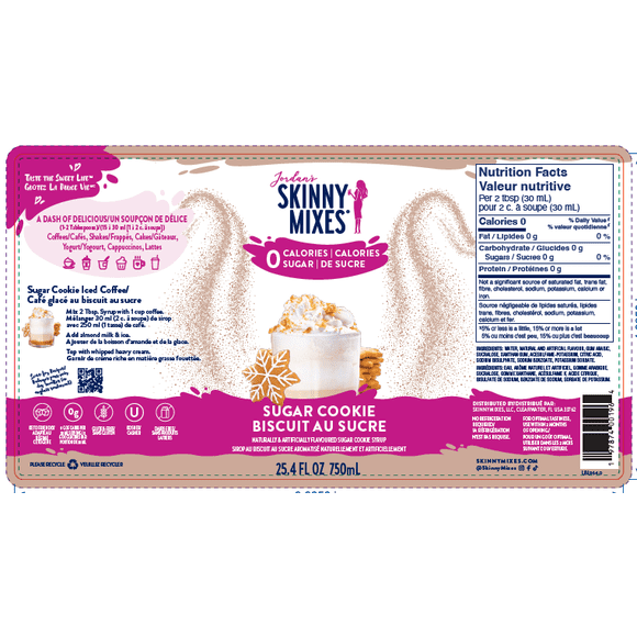 Skinny Mixes Sugar Cookies Syrup