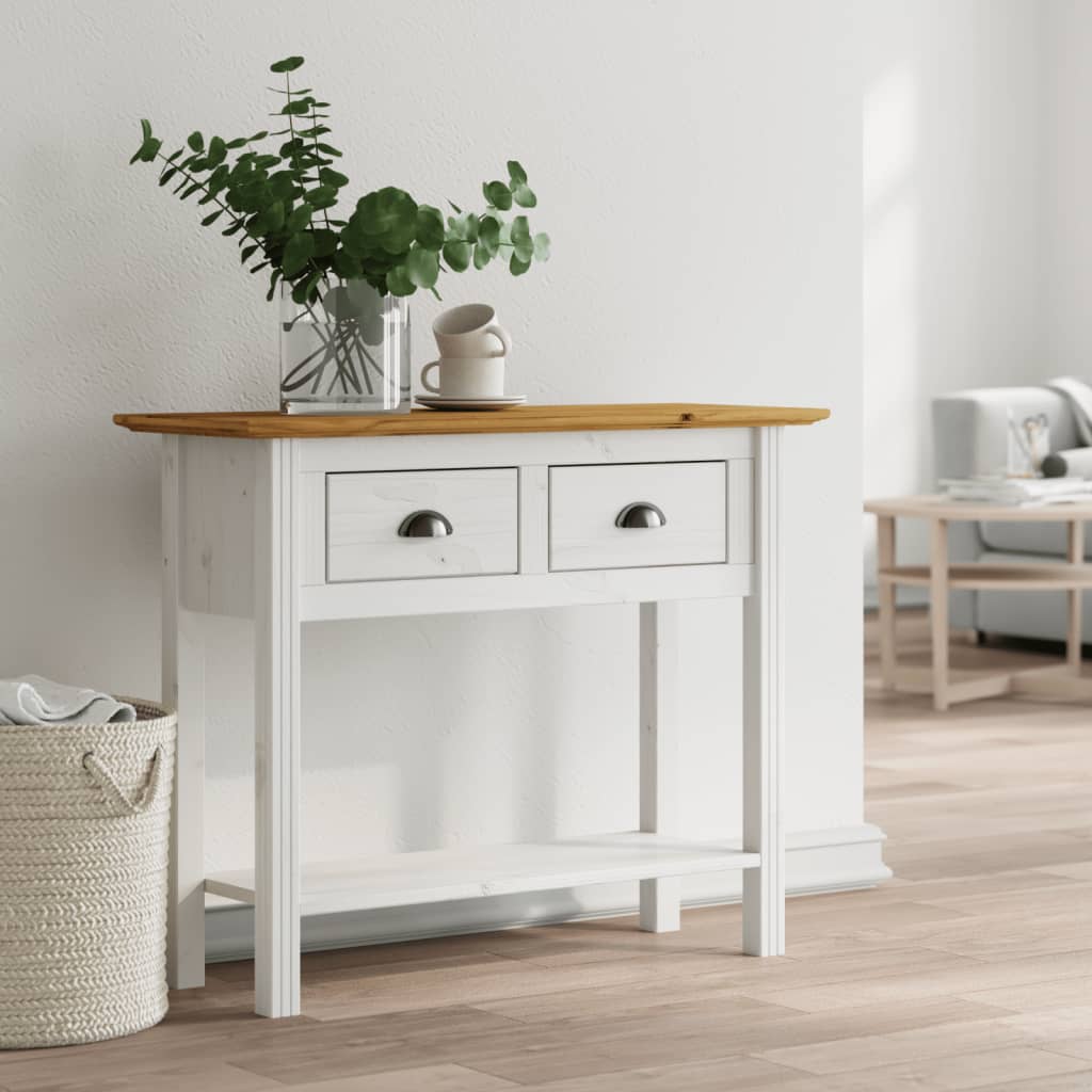 vidaXL Table Console BODO Brun 90x34,5x73 cm Bois Massif Pin