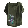 thumbnail image 5 of Birdeem T-Shirt Ample Décontracté d'Été pour Femme à Col Rond, Manches Courtes, Imprimé, 5 of 5