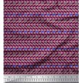 thumbnail image 1 of Soimoi Green Heavy Canvas Fabric Stripe & Triangle Geometric Print Fabric by Yard 58 Inch Wide, 1 of 5