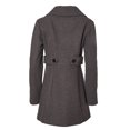 thumbnail image 2 of Sportoli Womens Mid-Length Single Breasted Wool Look Dress Coat with Pockets - Charcoal (X-Large), 2 of 7