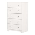 thumbnail image 2 of South Shore Vito 5-Drawer Chest for Adult, in Pure White, 2 of 11