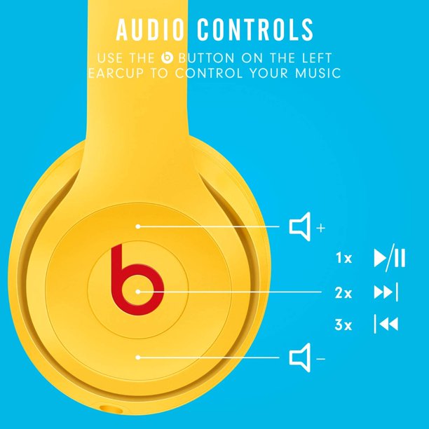 Restored Beats Solo3 Wireless On-Ear Headphones - W1 Chip, Class 1